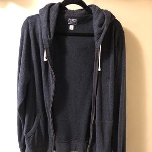 Jcrew Fleece Navy Hoodie Sz L